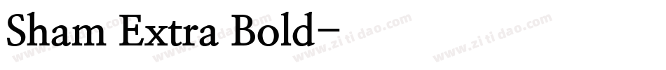 Sham Extra Bold字体转换